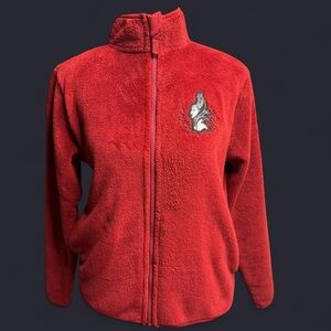 Disney Parks Maleficent Red Sherpa Sweater – Size XS